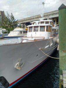 MY Blue Guitar boat exterior