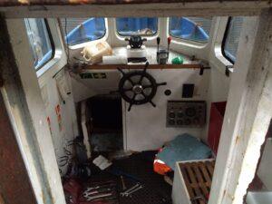 Wheel House of the MV Ross Point before refurbishment