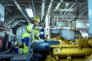 Max from Hickman Engineering working on a marine diesel engine - Family Values