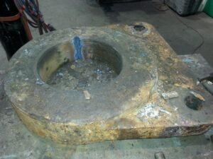 Construction equipment after line boring by Hickman Engineering