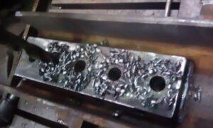 Grimsby Fish Dock - Lock gates - Shown being drilled