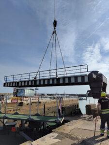 Road Access Bridge removal with the use of a large crane - Hickman Engineering