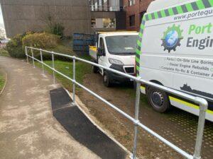 Handrail Installation at Scunthorpe Hospital by Hickman Engineering