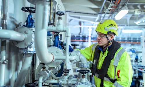 Max from Hickman Engineering working on high pressure pipework inside a vessel - Servicing & Maintenance