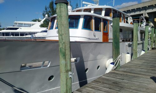 My Blue Guitar shown at dock side